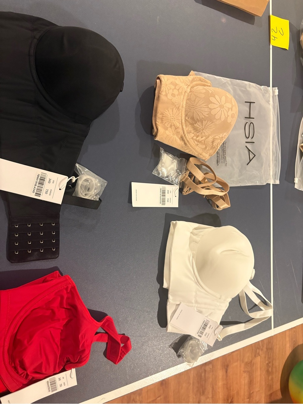4 New HSIA Bras 34D. Different styles and colors for one low price